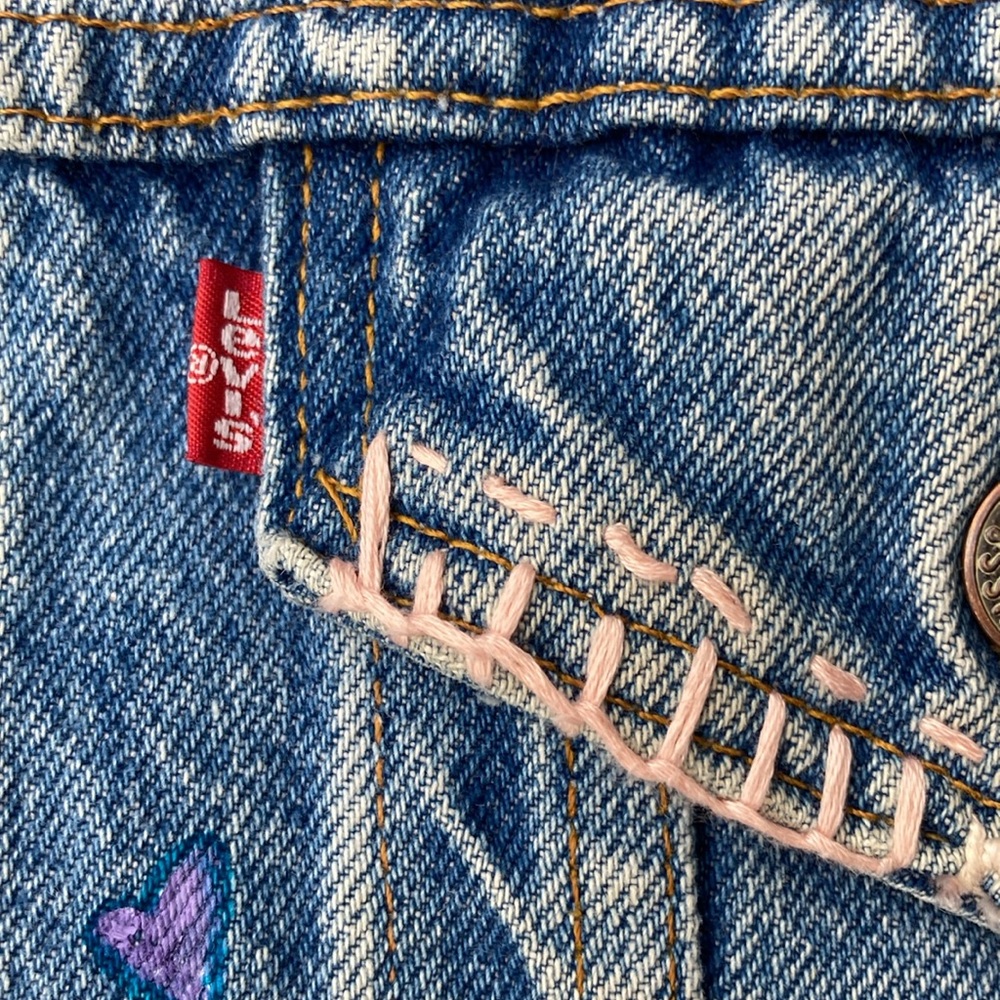 Vintage Upcycled Levi’s Jacket Disney Theme - Picture 7 of 14